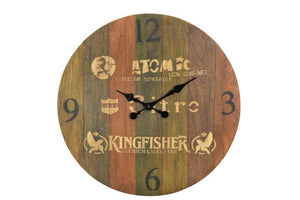 Homeroots 24" Elegant Brown Solid Wood Silent Analog Wall Clock - Timeless Design For Any Room Decor   554635