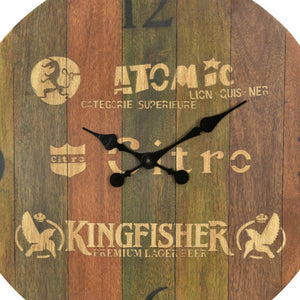 Homeroots 24" Elegant Brown Solid Wood Silent Analog Wall Clock - Timeless Design For Any Room Decor   554635