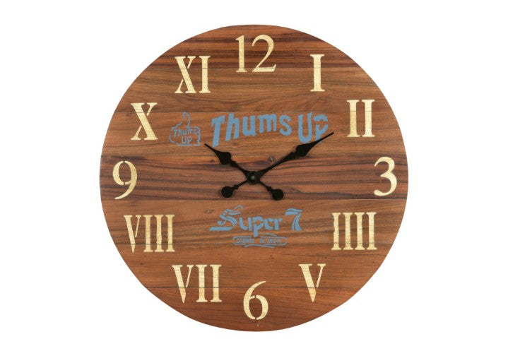 Homeroots 24" Elegant Brown Solid Wood Silent Analog Wall Clock - Timeless Design For Any Room Decor   554637