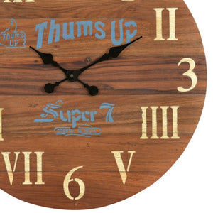 Homeroots 24" Elegant Brown Solid Wood Silent Analog Wall Clock - Timeless Design For Any Room Decor   554637