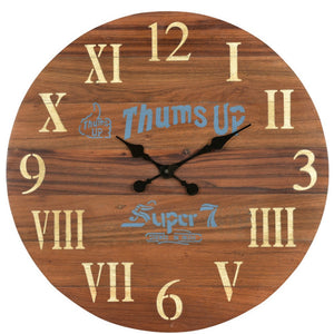 Homeroots 24" Elegant Brown Solid Wood Silent Analog Wall Clock - Timeless Design For Any Room Decor   554637