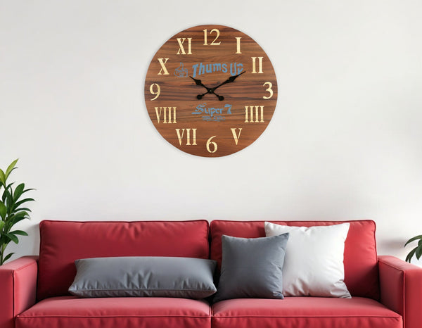 Homeroots 24" Elegant Brown Solid Wood Silent Analog Wall Clock - Timeless Design For Any Room Decor   554637