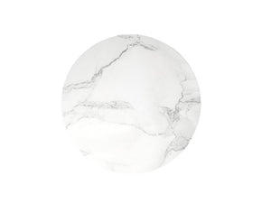 Homeroots 16" White Marble And Wood Round Pedestal End Table - Elegant Accent For Living Room Or Bedroom Decor   554639