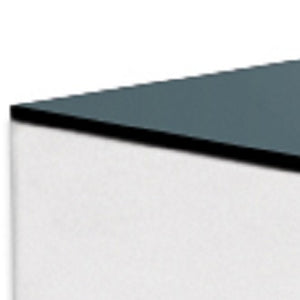 Homeroots 20" Black And White Mirrored Glass End Table With Glamorous Cross Legs – Perfect Accent For Any Room   554653