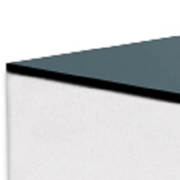 Homeroots 20" Black And White Mirrored Glass End Table With Glamorous Cross Legs – Perfect Accent For Any Room   554653