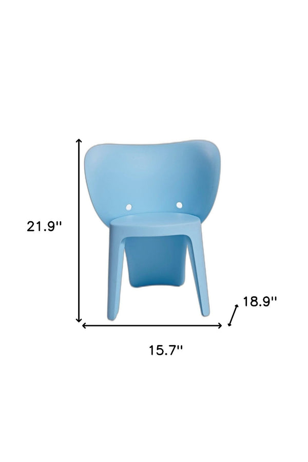 HomeRoots Set of Four Blue Heavy-Duty Juvenile Chairs - Durable, Easy-Clean, and Perfect for Kids' Spaces! 554657
