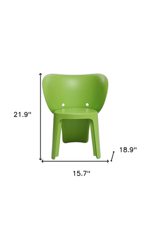 HomeRoots Set of Four Green Heavy-Duty Plastic Chairs - Perfect for Kids’ Playrooms, Classrooms & Daycares! 554658