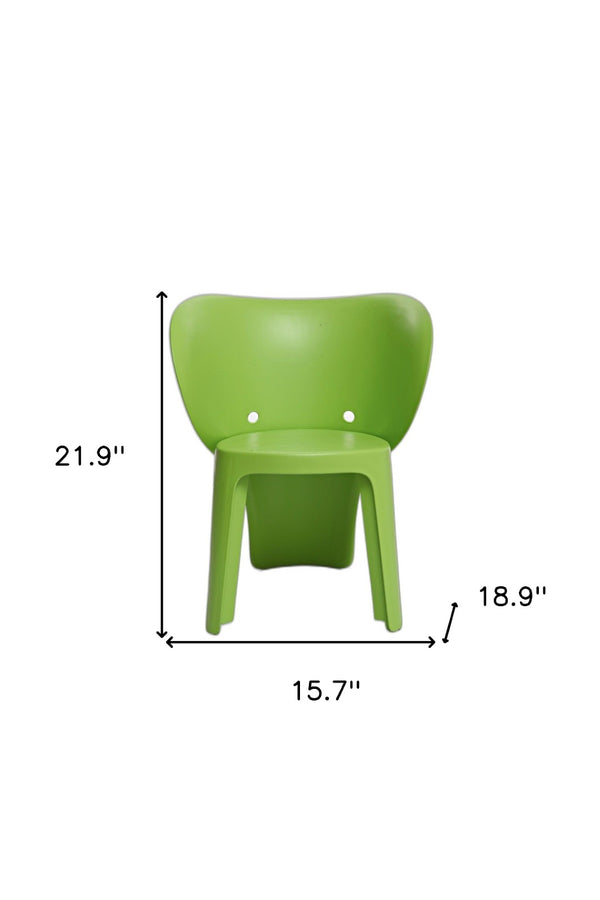 HomeRoots Set of Four Green Heavy-Duty Plastic Chairs - Perfect for Kids’ Playrooms, Classrooms & Daycares! 554658