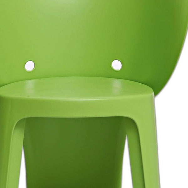 HomeRoots Set of Four Green Heavy-Duty Plastic Chairs - Perfect for Kids’ Playrooms, Classrooms & Daycares! 554658