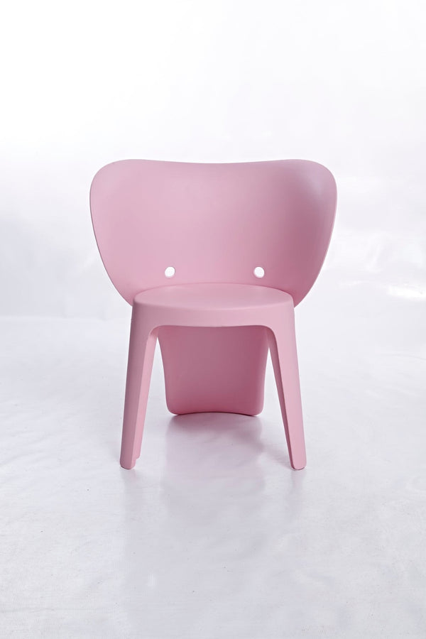 HomeRoots Set of Four Pink Heavy-Duty Kids Chairs - Durable, Lightweight, Easy-Clean Seating for Playrooms & More 554659