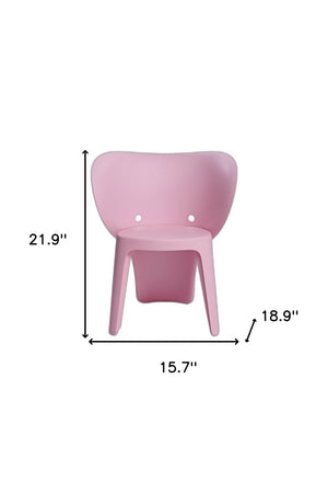 HomeRoots Set of Four Pink Heavy-Duty Kids Chairs - Durable, Lightweight, Easy-Clean Seating for Playrooms & More 554659