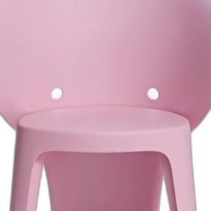 HomeRoots Set of Four Pink Heavy-Duty Kids Chairs - Durable, Lightweight, Easy-Clean Seating for Playrooms & More 554659