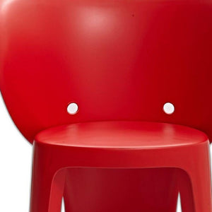 HomeRoots Set of Four Red Heavy-Duty Plastic Juvenile Chairs - Stylish, Durable, Easy-Clean Seating for Kids 554660