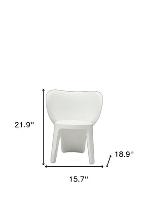 HomeRoots Set of Four White Heavy-Duty Plastic Juvenile Chairs for Playrooms, Classrooms & Comfort Use 554661
