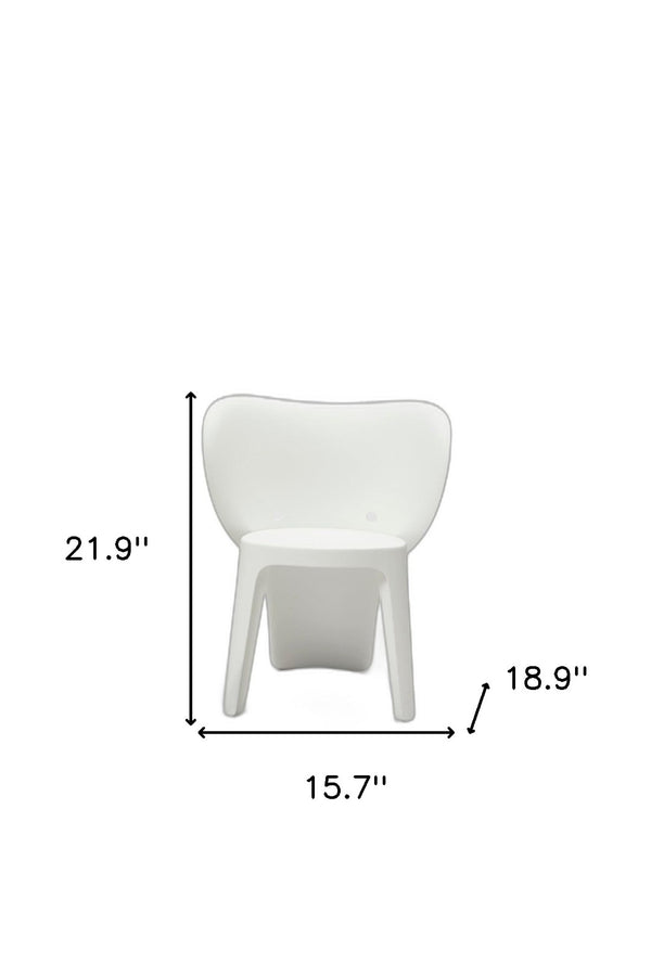 HomeRoots Set of Four White Heavy-Duty Plastic Juvenile Chairs for Playrooms, Classrooms & Comfort Use 554661