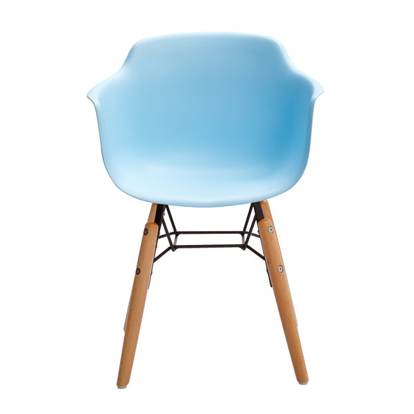 HomeRoots Set of Four Durable Blue and Brown Juvenile Side Chairs for Playrooms, Classrooms & More! 554662