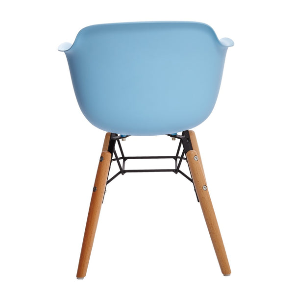 HomeRoots Set of Four Durable Blue and Brown Juvenile Side Chairs for Playrooms, Classrooms & More! 554662