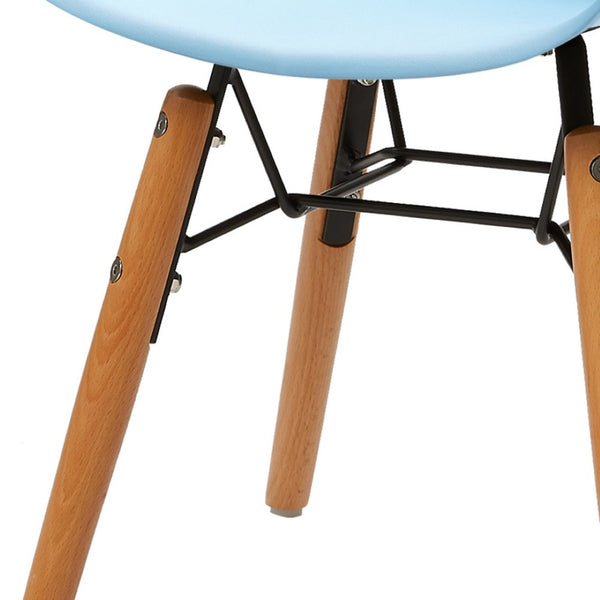 HomeRoots Set of Four Durable Blue and Brown Juvenile Side Chairs for Playrooms, Classrooms & More! 554662