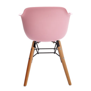 HomeRoots Set of Four Colorful Plastic and Wood Side Chairs for Kids' Rooms - Durable, Stylish, and Fun! 554663