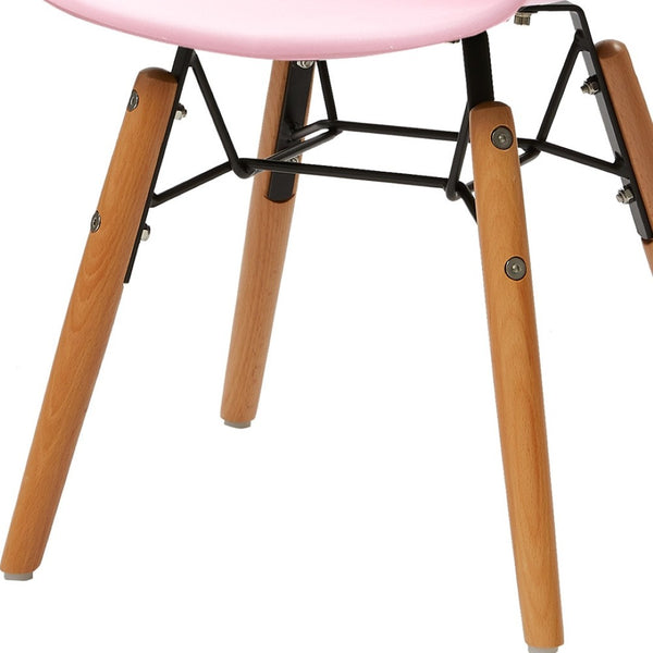 HomeRoots Set of Four Colorful Plastic and Wood Side Chairs for Kids' Rooms - Durable, Stylish, and Fun! 554663