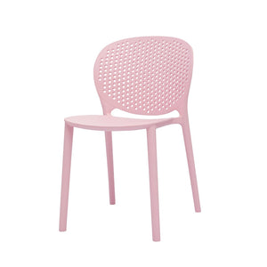 HomeRoots Set of Four Pink Heavy-Duty Plastic Chairs for Kids – Cheerful Seating for Playrooms & Classrooms 554665