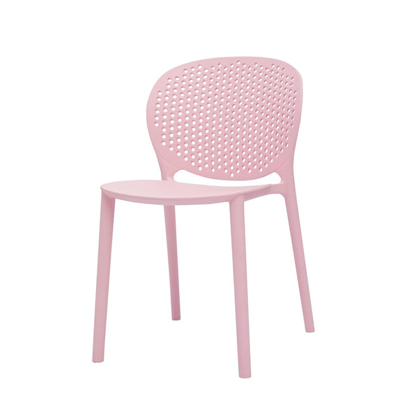 HomeRoots Set of Four Pink Heavy-Duty Plastic Chairs for Kids – Cheerful Seating for Playrooms & Classrooms 554665