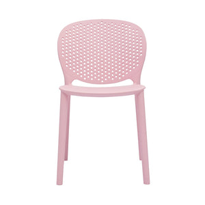 HomeRoots Set of Four Pink Heavy-Duty Plastic Chairs for Kids – Cheerful Seating for Playrooms & Classrooms 554665