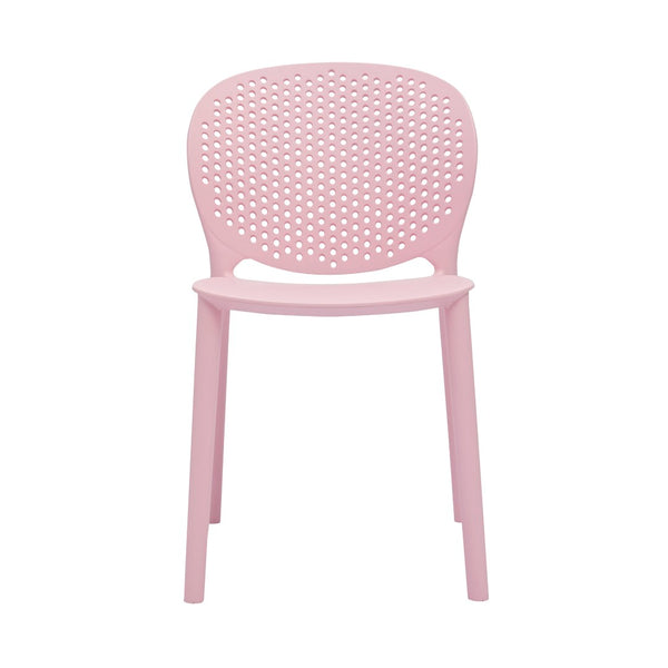 HomeRoots Set of Four Pink Heavy-Duty Plastic Chairs for Kids – Cheerful Seating for Playrooms & Classrooms 554665