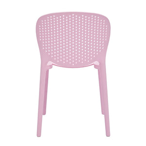 HomeRoots Set of Four Pink Heavy-Duty Plastic Chairs for Kids – Cheerful Seating for Playrooms & Classrooms 554665