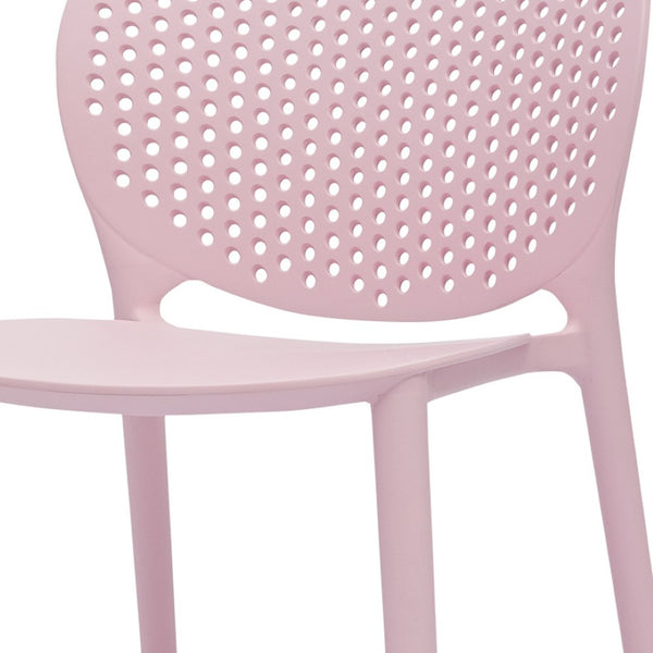 HomeRoots Set of Four Pink Heavy-Duty Plastic Chairs for Kids – Cheerful Seating for Playrooms & Classrooms 554665