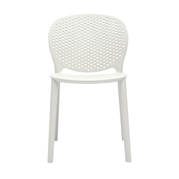 HomeRoots Set of Four Durable White Plastic Juvenile Chairs - Lightweight, Modern, Perfect for Kids' Spaces! 554666