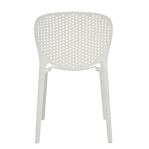 HomeRoots Set of Four Durable White Plastic Juvenile Chairs - Lightweight, Modern, Perfect for Kids' Spaces! 554666