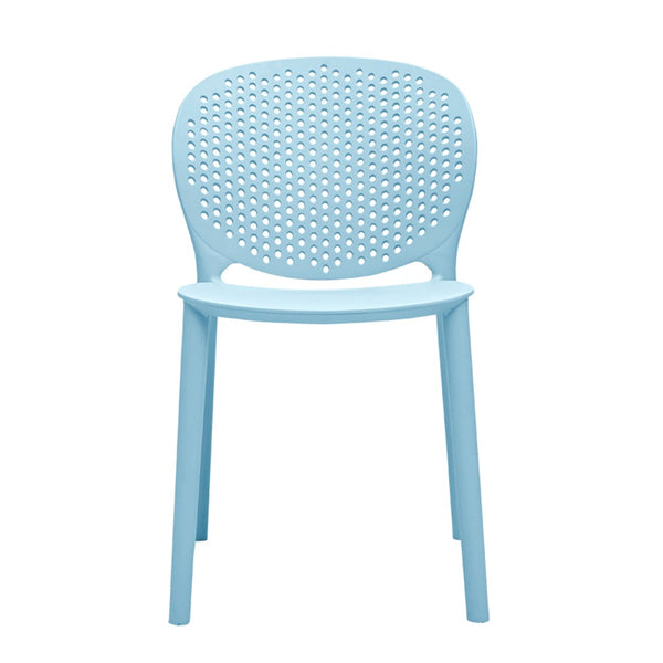HomeRoots Set of Four Aqua Blue Heavy Duty Kids' Chairs - Durable, Easy-Clean Seating for Playrooms & Classrooms 554668