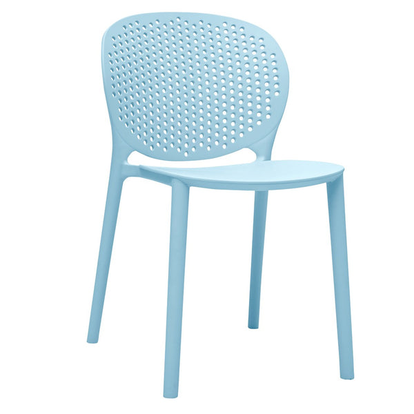 HomeRoots Set of Four Aqua Blue Heavy Duty Kids' Chairs - Durable, Easy-Clean Seating for Playrooms & Classrooms 554668