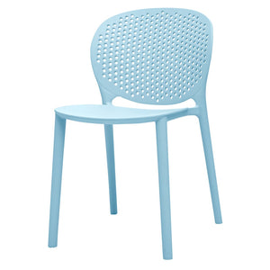HomeRoots Set of Four Aqua Blue Heavy Duty Kids' Chairs - Durable, Easy-Clean Seating for Playrooms & Classrooms 554668