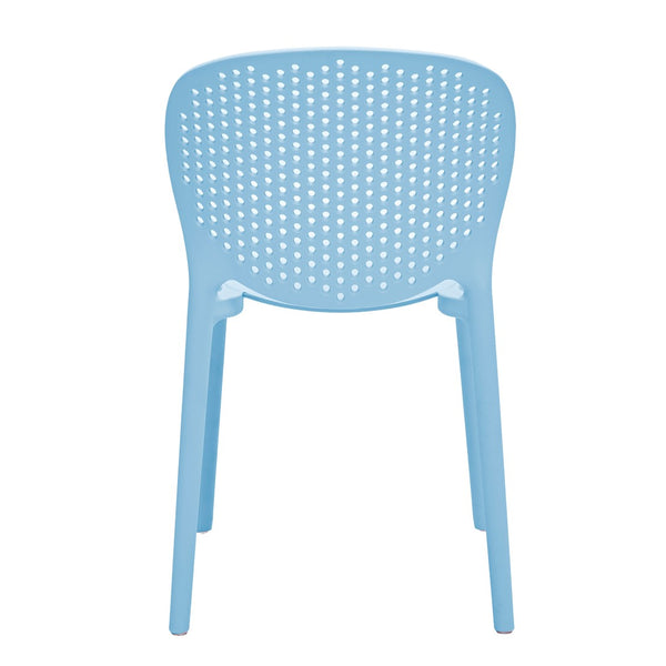 HomeRoots Set of Four Aqua Blue Heavy Duty Kids' Chairs - Durable, Easy-Clean Seating for Playrooms & Classrooms 554668