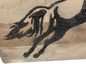 Homeroots 19" Black And Brown Horse Wooden Dimensional Sculpture - Modern Wall Art For Stylish Home Decor  Solid Wood 554676