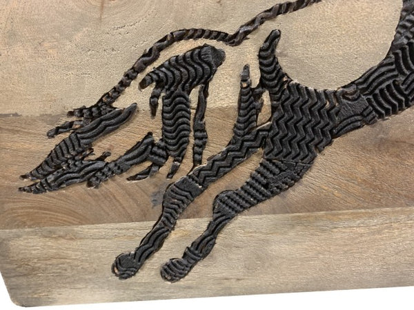 Homeroots 19" Black And Brown Horse Wooden Dimensional Sculpture - Modern Wall Art For Stylish Home Decor  Solid Wood 554676