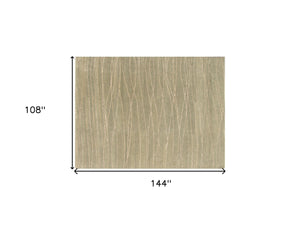 Homeroots 9' X 12' Beige Wool Abstract Lines Hand Loomed Area Rug  Wool 554685