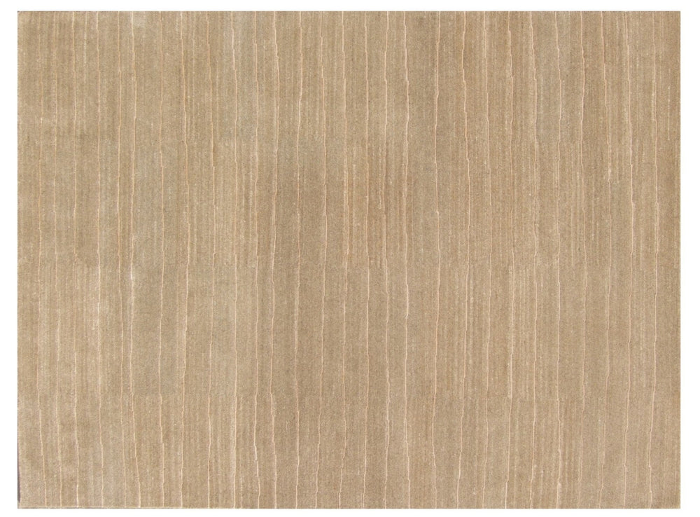 Homeroots 8' X 10' Beige Wool Abstract Lines Hand Loomed Area Rug  Wool 554687