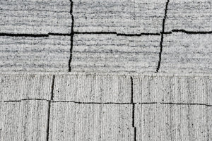 Homeroots 5' X 8' Gray And Black Wool Abstract Geometric Hand Loomed Area Rug  Wool 554688