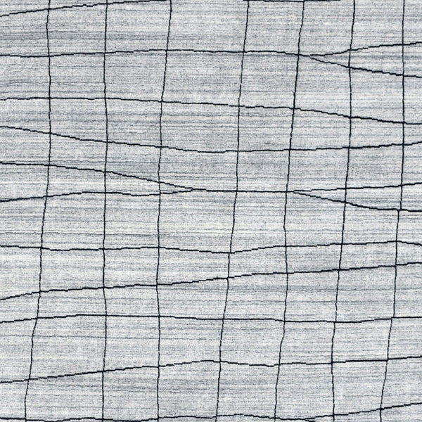 Homeroots 5' X 8' Gray And Black Wool Abstract Geometric Hand Loomed Area Rug  Wool 554688