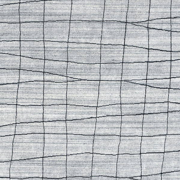 Homeroots 6' X 9' Gray And Black Wool Abstract Geometric Hand Loomed Area Rug  Wool Blend 554689