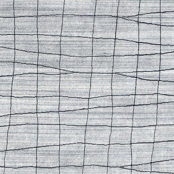 Homeroots 8' X 10' Gray And Black Wool Abstract Geometric Hand Loomed Area Rug  Wool Blend 554690