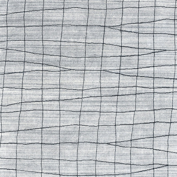 Homeroots 8' X 10' Gray And Black Wool Abstract Geometric Hand Loomed Area Rug  Wool Blend 554690