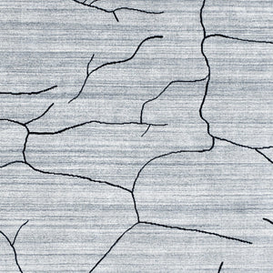 Homeroots 5' X 8' Gray And Black Abstract Hand Loomed Area Rug  Wool Blend 554691