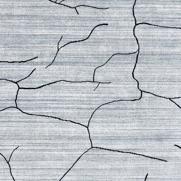 Homeroots 5' X 8' Gray And Black Abstract Hand Loomed Area Rug  Wool Blend 554691