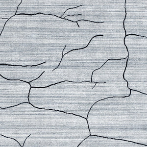 Homeroots 6' X 9' Gray And Black Abstract Hand Loomed Area Rug  Wool Blend 554692