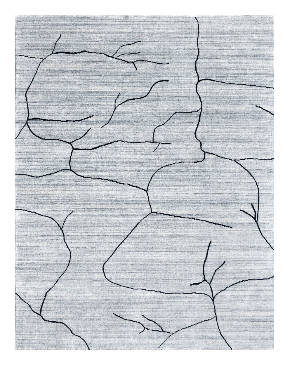 Homeroots 8' X 10' Gray And Black Abstract Hand Loomed Area Rug  Wool Blend 554693