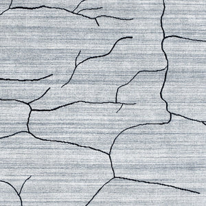 Homeroots 8' X 10' Gray And Black Abstract Hand Loomed Area Rug  Wool Blend 554693